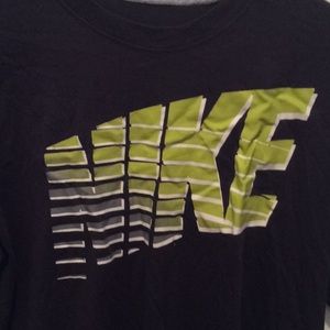 Men’s Black Adidas Dri Fit T-shirt with green logo